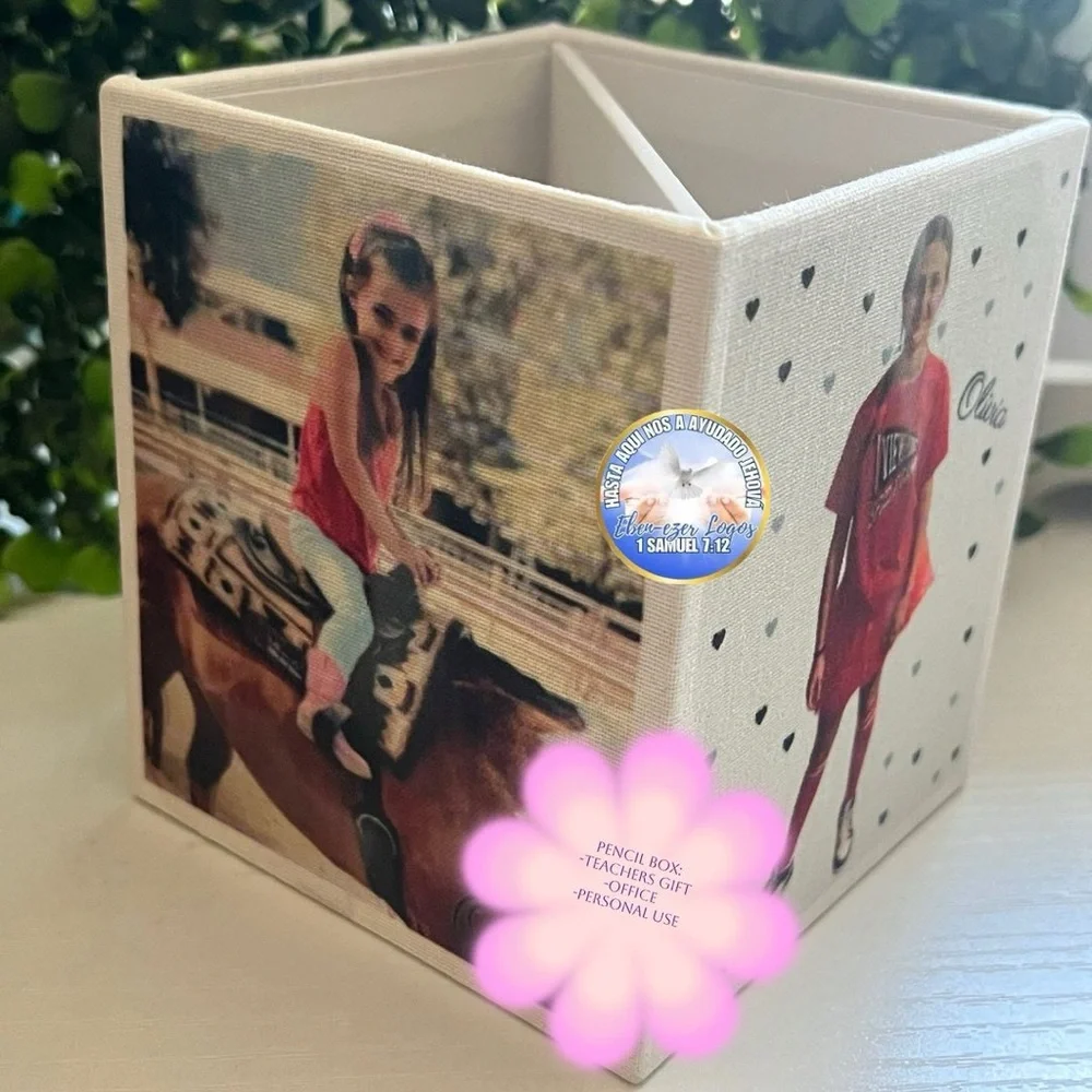 Personalized White Pencil box